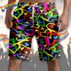 thumbnail image 2 of WILLBEST Pantalones Cortos para Hombre, Pantalones Cortos de Verano con Estampado de Boca de Arcoíris para Hombre, Pantalones Cortos con Bolsillo y Lazo Totalmente Estampados para Resort 1394, 2 of 6