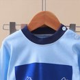 thumbnail image 5 of NOLDARES Toddler Baby Boy Clothes Print Long Sleeve Sweatshirt Tops Pants Set 2pcs Fall Winter Outfits Casual Clothing(Dark Blue,12-18 M), 5 of 7
