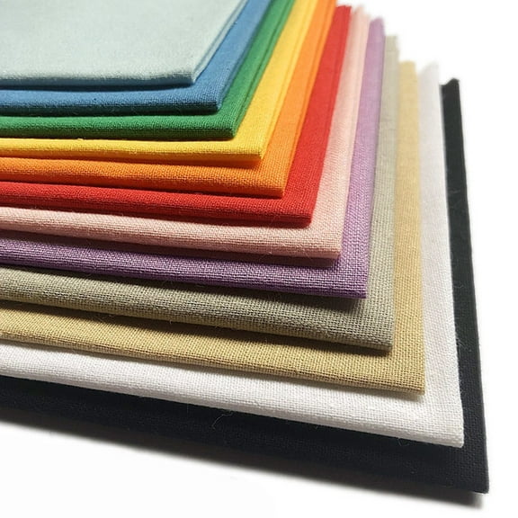 Dolls' Clothes For DIY 1218pc Plain Cotton Patchwork Fabric Assortment