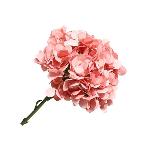Naiovety Rama de flor de hortensia artificial, bonsái falso de seda para jardín, decoración de DIY, ramo de flores de pared de para boda Decoración del hogar Rojo