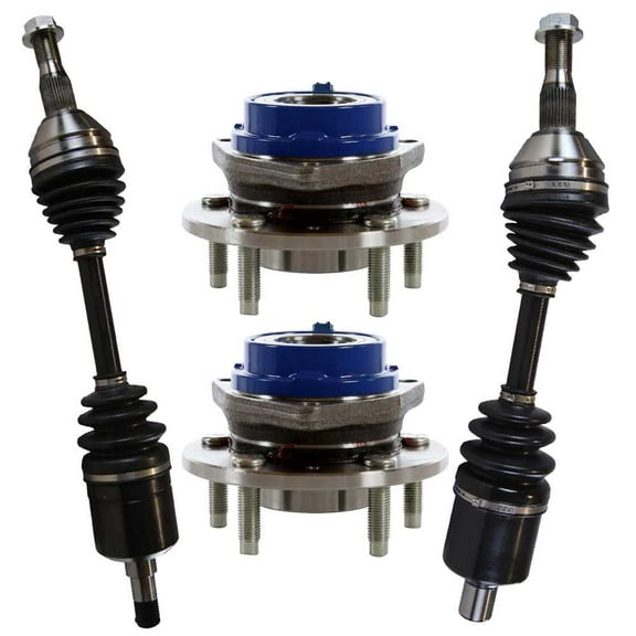 AutoShack Front CV Axle Shaft Left & Right   Wheel Hub Bearing Assemblies with ABS Replacement for 2000-2011 Chevrolet Impala 2005-2009 Buick LaCrosse 1998-2008 Pontiac Grand Prix 4-PC Kit