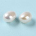 thumbnail image 3 of 5pcs Cultured Freshwater Pearl Beads Two Sides Polished No Hole Two Sides Polished WhiteSmoke 7~9x5~9mm, 3 of 3