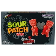 SOUR PATCH KIDS Sour Hearts Black Raspberry Soft & Chewy Candy, Valentines Candy, 3.08 oz