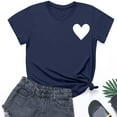 thumbnail image 6 of FDGIU ‌Women's Love Heart Graphic Tee - V-Neck Valentine T-Shirt Comfy Casual Blouse Gift, 6 of 6