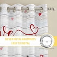 thumbnail image 6 of Pink Valentines Day Kitchen Curtains Window Panels, Love Heart Eucalyptus Botanical Vintage Insulated Window Treatment Curtain, Grommet Curtains for Bedroom/Living Room/Bathroom, 2 Piece 42"Wx45"L, 6 of 8
