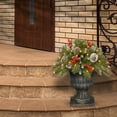 thumbnail image 3 of National Tree Company Pre-Lit  Artificial Urn Filler, Green, Warm White  Lights, LED, Battery Operated, Timer, Berries and Pinecones, 18 Inch, Indoor or Outdoor Use., 3 of 5