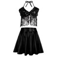 thumbnail image 2 of Sequin Fringe Skirt & Top for Women Color Black Size S, 2 of 4