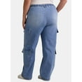 thumbnail image 4 of Madden NYC Women’s Plus Size Skater Cargo Jeans, 29" Inseam, Sizes 1X-4X, 4 of 4