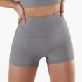 thumbnail image 1 of Pantalones cortos deportivos ajustados de cintura alta para mujer, estilo nuevo de Zechuang, para fitness, abdominales, yoga, caderas desnudas, 1 of 6