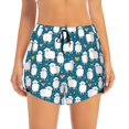 thumbnail image 4 of Lsque Cute Sheep And Hearts Printed Women's Running Shorts with Liner Pockets,Elastic Quick Dry Workout Athletic Gym Yoga Shorts,Womens High Waist Shorts-Small, 4 of 9