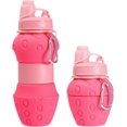 thumbnail image 1 of Collapsible Water Bottle,Portable Reuseable Silicone Foldable Water Bottle,BPA Free Safe &LeakProof Travel Essential 600ML, 1 of 5