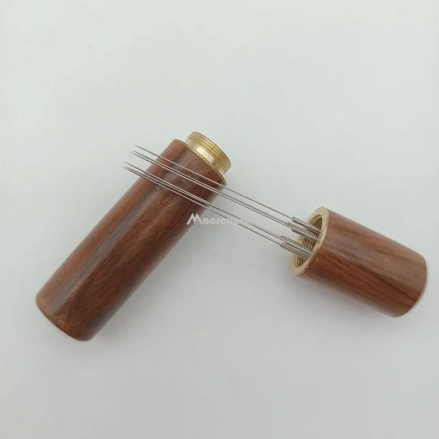 Stainless Steel Coffee Powder Tamper Espresso Powder Stirrer Distributor Leveler WDT Tools Cafe Stirring Barista Accessories,Light 6 Needles