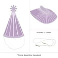 thumbnail image 5 of Big Dot of Happiness Purple Stripes - Cone Happy Birthday Party Hats for Kids and Adults - Set of 8 (Standard Size), 5 of 7