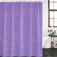 thumbnail image 2 of Lavender Burlap Texture Bathroom Shower Curtains with 12 Hooks Polyester Waterproof Shower Curtain for Stalls and Bathtubs Farmhouse Vintage Lavender Decorative Bathroom Privacy Curtain 36x72 Inches, 2 of 9