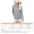 thumbnail image 6 of V-Neck Breathable Poly Blend Casual Sweatshirt for Women, Size S Grey Long Sleeve Tunic Top, 6 of 6