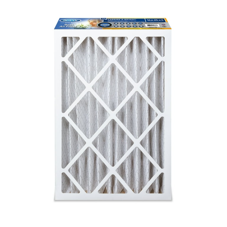 BestAir CB1625 13R Carrier Bryant 16x25x5 Series 3000 MERV 13 Furnace Filter