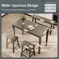 thumbnail image 6 of SUMMIT LIVING Counter Height Bar Table with Stool and Bench, 4-Piece Wood Dining Table Set for Small Space, Gray, 6 of 9
