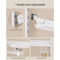 thumbnail image 4 of SONGMICS HOME Closet System, Closet Insert Organizer, 4-8 ft, Adjustable Metal Shelving Unit with 6 Hanging Rods, 6 Shelves, and Hooks, for Pantry Mudroom Garage Basement, Cloud White, 4 of 5