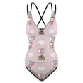thumbnail image 5 of Hello Kitty Women's One Piece Swimsuit Tummy Control V Neck Bathing Suits, 5 of 7