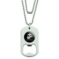 thumbnail image 1 of Marine Corps USMC First to Fight Black White Logo Officially Licensed Military Dog Tag Bottle Opener Pendant, 1 of 4