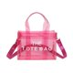 thumbnail image 1 of Bolso Mano Pequeño Un Hombro Color PVC Transparente Moderno Y Versátil 52215 (rojo Rosa) Rosa Rojo, 1 of 9