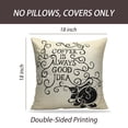 thumbnail image 2 of LALILO Throw Pillow Covers Coffee Good Quote Retro Coffee Beauty Cushion Cover 18" x 18", 1324 Pack, 2 of 6