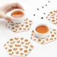 thumbnail image 7 of Pofeuu Squirrel Playing Print Leather Coasters Set of 6, Round Cups Mugs Mat Pad for Home Kitchen Heat Resistant Drink Coasters,Hexagon, 7 of 7