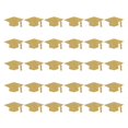thumbnail image 2 of 100pcs Graduation Confetti Creative Beautiful Decorative Confetti Dessert Table Decoration Double-sided Glitter Bachelor Hat Shape Confetti for Graduation Party Club (Golden), 2 of 8