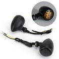 thumbnail image 1 of LED Motorcycle Bullet Turn Signals Indicators For Harley Chopper Cafe Racer Black, 1 of 10