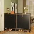 thumbnail image 4 of Tribesigns Shoe Cabinet for Entryway, 25 Pairs Shoe Cabinets with Doors, 5-Tier Wood Shoes Rack Organizer, Gray, 4 of 6