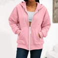 thumbnail image 7 of felwors Women's Zip-Up Hoodie – Oversized Long Sleeve, Lightweight Y2K Style | 2025 Fall & Winter Casual Wear Pink, XXL, 7 of 7