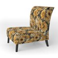 thumbnail image 3 of Designart "Sunny Rustic Sunflower Field I" Yellow Floral Upholstered Accent Chair - Cottage Arm Chair For Living Room, 3 of 7