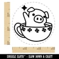 thumbnail image 2 of Teacup Pig Self-Inking Rubber Stamp Ink Stamper - Brown Ink - Small 3/4 Inch, 2 of 7