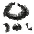 thumbnail image 3 of Unique Bargains 1 Pc Elegant Ruffled Headbands for Women Black, 3 of 6