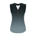 thumbnail image 4 of Jalioing Women's Tank Tops Fashion V Neck Button Sleeveless Tank Shirts Summer Trendy Casual Gradient Shirts, 4 of 7