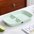thumbnail image 1 of Divided Dish Diet Reusable Dinner Plate Kitchen Dinnerware Portion Plates For Adults 3 Compartments Microwave Safe Green, 1 of 6