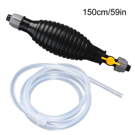 Kuroiy Manual Suction Pump | Portable Siphon Pump for Gas, Oil, Automotive Fluids | Yellow Rotary Valve | Multi-Purpose Tool | Durable Material | Efficient Extraction | Complete Set 1PC