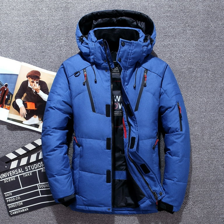 20 Degree Winter Clothing Men White Duck goose Feather coat Thick Mens Warm Snow Jacket Coat Windbreaker Men Walmart