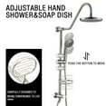 thumbnail image 3 of PROOX Shower System with 8" Rain Shower Head, 5-Function Handheld Shower, Adjustable Slide Bar, with Rough-in Valve, 3 of 8