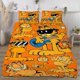 thumbnail image 4 of Juego de cama con dibujos animados de Garfield, textiles para el hogar, poliéster, impresión digital 3D, juego de cama tamaño king, juego de confort, regalo para niños, 4 of 6