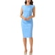 thumbnail image 4 of VESTIDO DE VERANO PARA MUJER CON MANGAS DE CAPUCHA Y CINTURA PLISADA ELEGANTE MIDI XL AZUL, 4 of 5