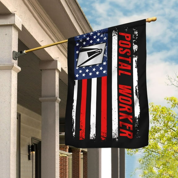 FLAGWIX American House Flag (29.5" x 39.5") - Postal Worker Flag - Polyester Indoor Outdoor Flags