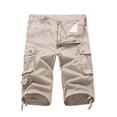 thumbnail image 2 of Ketyyh-chn99 Men Cargo Pants Pants Shorts with Pockets Loose Trousers Beige,42, 2 of 4