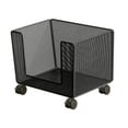 thumbnail image 3 of deevoka Mesh Rolling File Cart with Wheels Portable for Office Handbag School Black, 3 of 9
