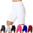 2024 Women Elastic Shorts Casual High Waist Tight Fitness Slim Skinny