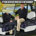 thumbnail image 2 of Yuyamidu Boho Flower Blossom Golf Cart Seat Cover for 2 Seats Purple Golf Cart Seat Blanket with Front Pockets Universal Golf Cart Accessory, 2 of 7