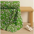 thumbnail image 4 of Soimoi Green Cotton Poplin Fabric Butterfly,Robin & Cotton Ball Floral Print Sewing Fabric Yard 42 Inch Wide, 4 of 7