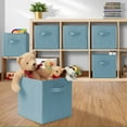 thumbnail image 5 of Casafield Set of 6 Fabric Storage Cube Bins, Baby Blue - 11" Collapsible Foldable Cloth Baskets for Shelves and Cubby Organizers, 5 of 7