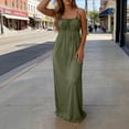 thumbnail image 5 of Horkkom Backless Dresses for Women Sleeveless Solid Color Summer Dresses Flowy Casual Daily Maxi Dresses, S-2XL, 5 of 9