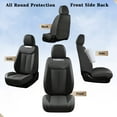 thumbnail image 4 of Coverado Front Car Seat Covers, Luxury Leather Car Seat Protectors, Automotive Interior Cushions Universal Fit Most Cars, Black, 4 of 7